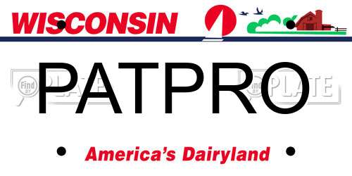PATPRO Wisconsin License Plate
