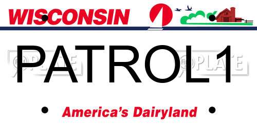 PATROL1 Wisconsin License Plate