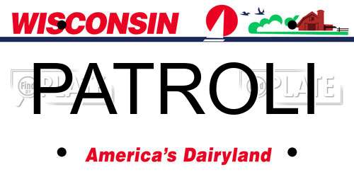 PATROLI Wisconsin License Plate