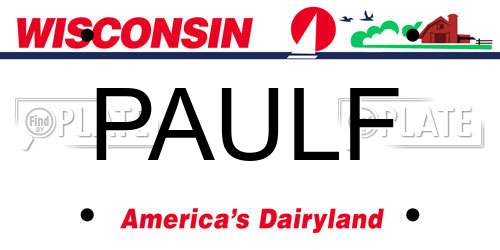 PAULF Wisconsin License Plate