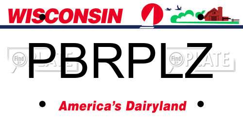 PBRPLZ Wisconsin License Plate