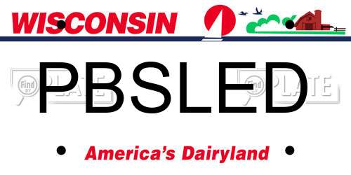 PBSLED Wisconsin License Plate
