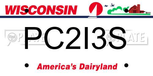 PC2I3S Wisconsin License Plate