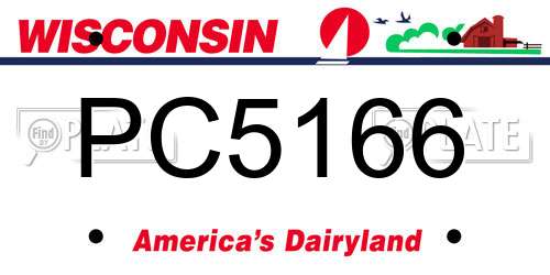 PC5166 Wisconsin License Plate