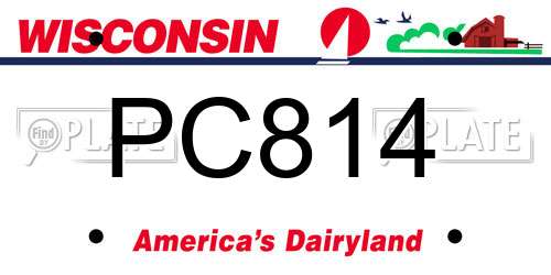 PC814 Wisconsin License Plate