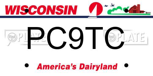 PC9TC Wisconsin License Plate