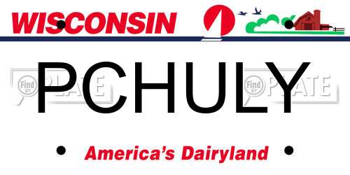 PCHULY Wisconsin License Plate