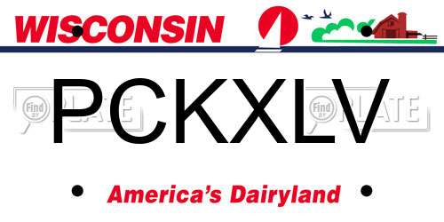 PCKXLV Wisconsin License Plate