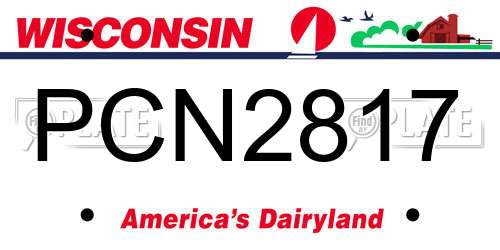 PCN2817 Wisconsin License Plate