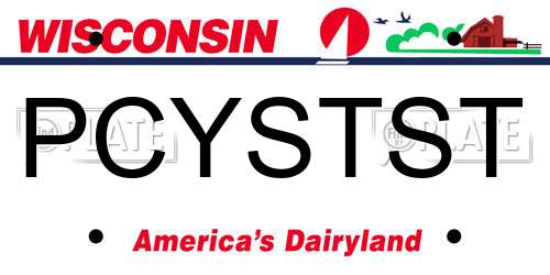 PCYSTST Wisconsin License Plate