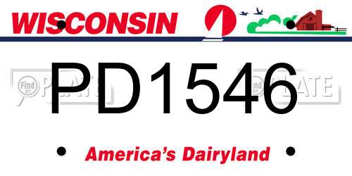 PD1546 Wisconsin License Plate