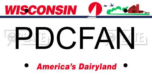 PDCFAN Wisconsin License Plate
