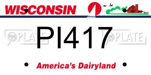 PI417 Wisconsin License Plate