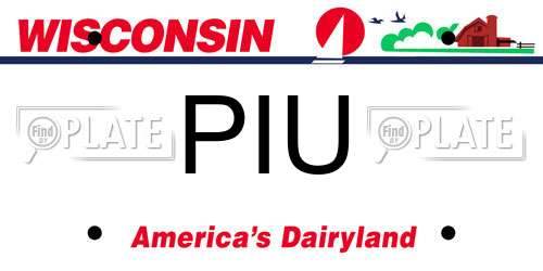 PIU Wisconsin License Plate