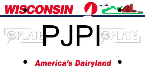 PJPI Wisconsin License Plate