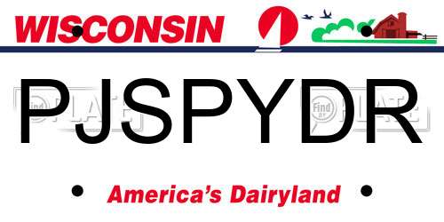PJSPYDR Wisconsin License Plate