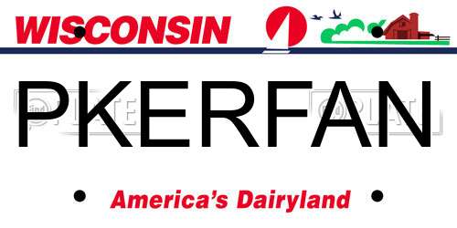 PKERFAN Wisconsin License Plate