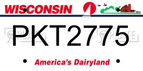 PKT2775 Wisconsin License Plate
