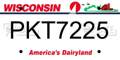 PKT7225 Wisconsin License Plate