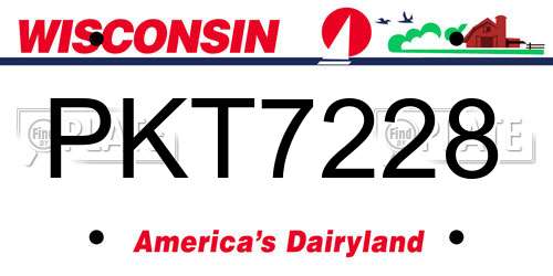 PKT7228 Wisconsin License Plate