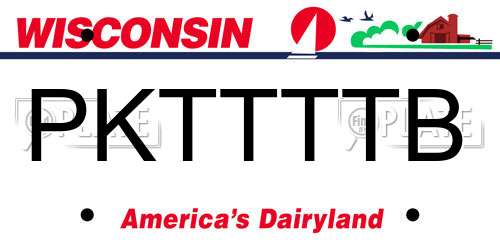 PKTTTTB Wisconsin License Plate
