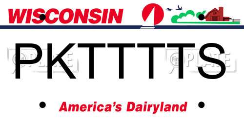 PKTTTTS Wisconsin License Plate