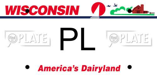 PL Wisconsin License Plate