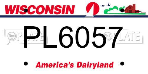 PL6057 Wisconsin License Plate