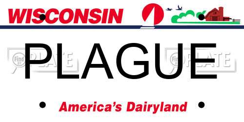 PLAGUE Wisconsin License Plate