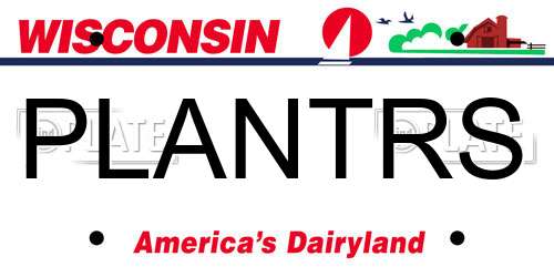 PLANTRS Wisconsin License Plate