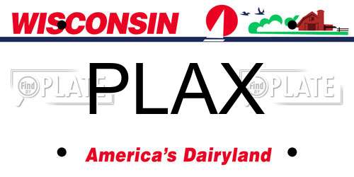 PLAX Wisconsin License Plate