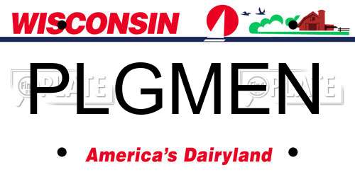 PLGMEN Wisconsin License Plate