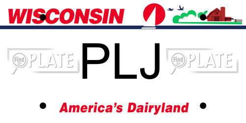 PLJ Wisconsin License Plate