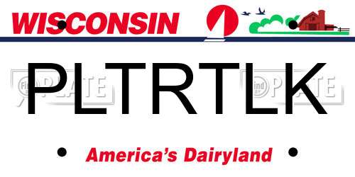 PLTRTLK Wisconsin License Plate