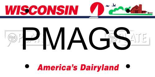 PMAGS Wisconsin License Plate