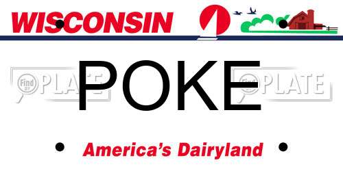 POKE Wisconsin License Plate