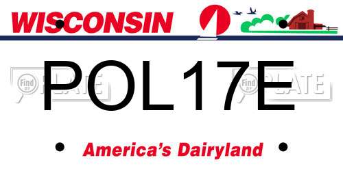 POL17E Wisconsin License Plate