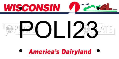 POLI23 Wisconsin License Plate