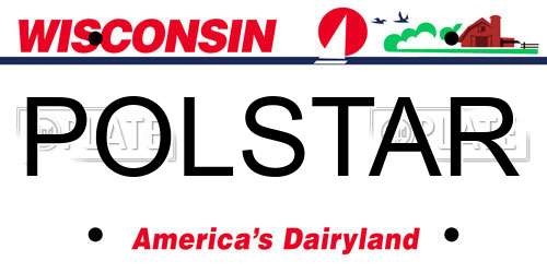 POLSTAR Wisconsin License Plate