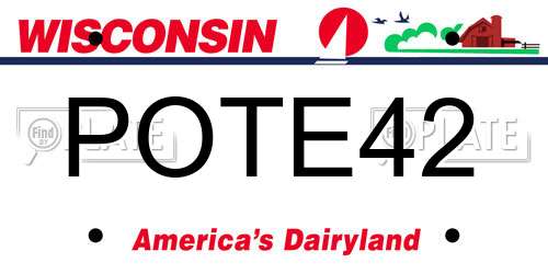 POTE42 Wisconsin License Plate
