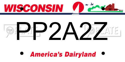 PP2A2Z Wisconsin License Plate