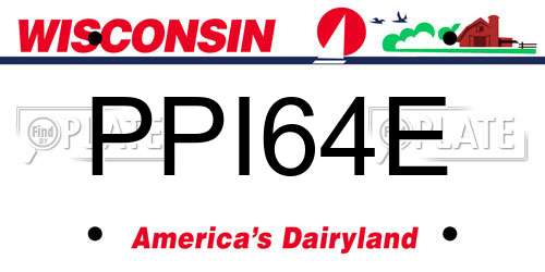 PPI64E Wisconsin License Plate