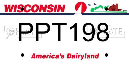 PPT198 Wisconsin License Plate
