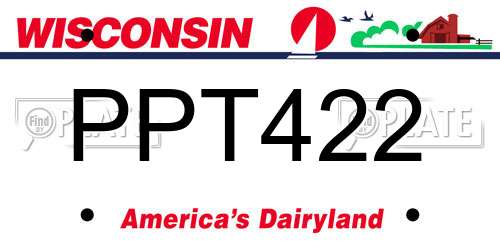 PPT422 Wisconsin License Plate