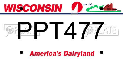 PPT477 Wisconsin License Plate