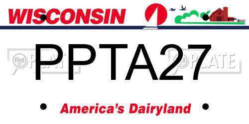 PPTA27 Wisconsin License Plate
