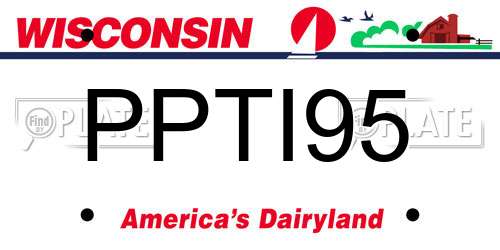 PPTI95 Wisconsin License Plate