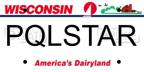 PQLSTAR Wisconsin License Plate