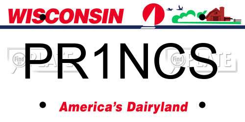 PR1NCS Wisconsin License Plate