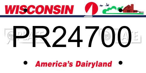 PR24700 Wisconsin License Plate